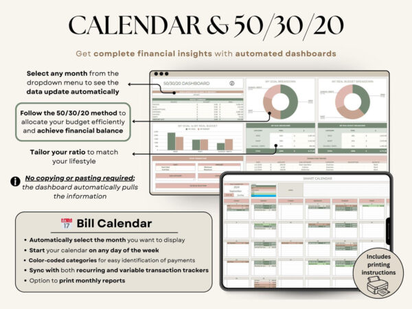 Annual Budget Planner Spreadsheet Excel Google Sheets Monthly Budget - Image 2