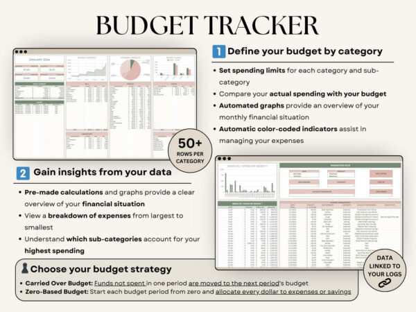 Annual Budget Planner Spreadsheet Excel Google Sheets Monthly Budget - Image 8