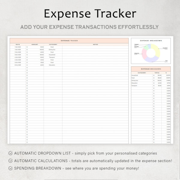 Budget Planner Spreadsheet Google Sheet & Excel Weekly, Biweekly, Monthly, Or Paycheck - Image 5