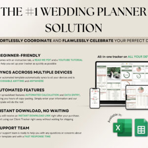 The Ultimate Wedding Planner Spreadsheet Google Sheets & Excel + BONUS