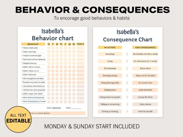Kids Chore Chart & School Routine Daily Planner - Google Sheets Template for Kids - Image 6