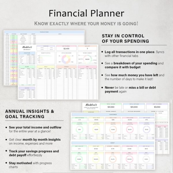 ADHD Life Planner & Budget Spreadsheet - Google Sheets Organizer for Productivity - Image 3