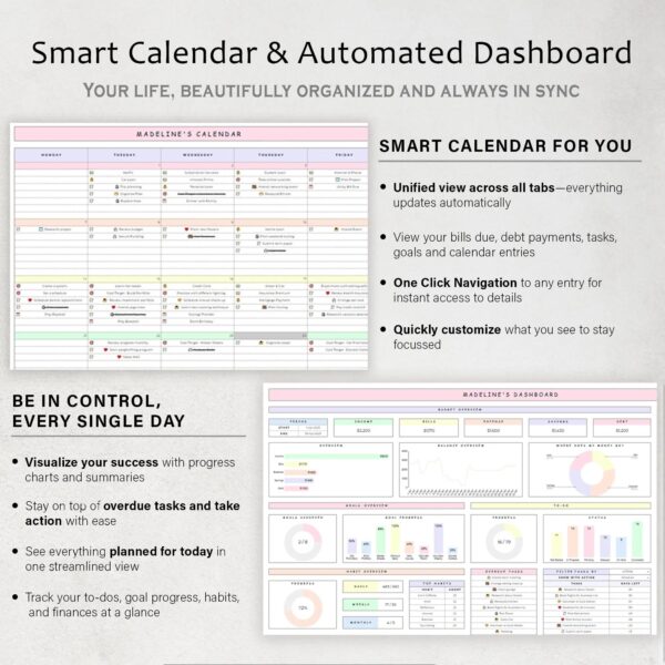 ADHD Life Planner & Budget Spreadsheet - Google Sheets Organizer for Productivity - Image 9